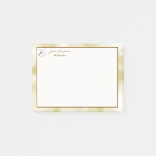 Elegant Pearlescent Gold Texture Post-it Notes