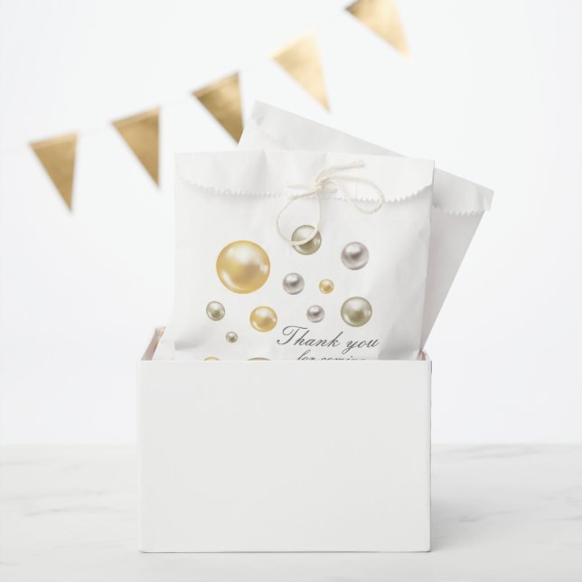 Elegant Pearls and prosecco bridal shower  Favour Bags (Party)