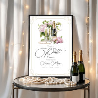 Elegant Pearls and Prosecco Bridal Shower Welcome