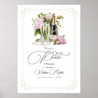 Elegant Pearls and Prosecco Bridal Shower Welcome