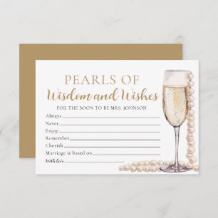 Elegant Pearls and Prosecco Pearls of Wisdom Card