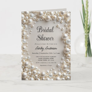 Elegant Pearls Bridal Shower Invitation