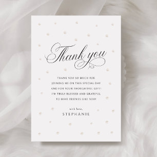 Elegant Pearls Bridal Shower  Thank You Card