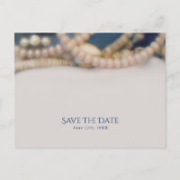 Elegant Pearls & Sea Shells Beach Save the Date