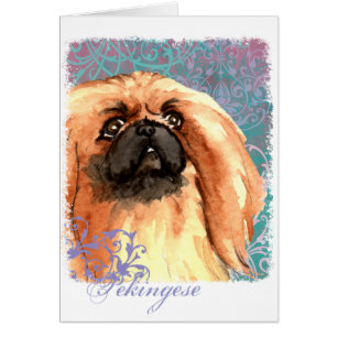 Elegant Pekingese Card
