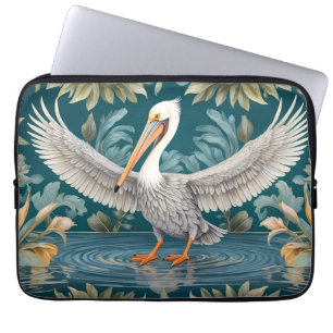 Elegant Pelican Bird Tropical Paradise Laptop Sleeve