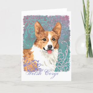 Elegant Pembroke Welsh Corgi Card
