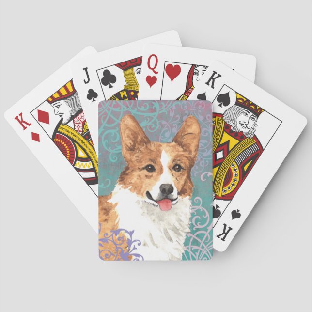 Elegant Pembroke Welsh Corgi Playing Cards (Back)