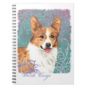 Elegant Pembroke Welsh Corgi Spiral Notebook