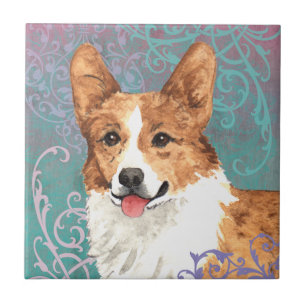 Elegant Pembroke Welsh Corgi Tile