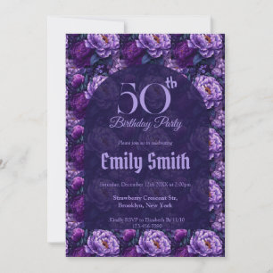 Elegant Peonies Accent Romantic Party Invitation