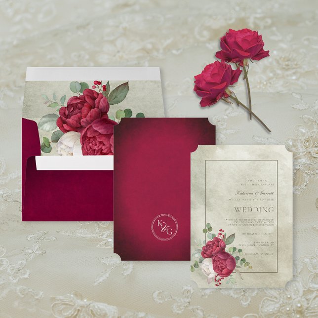 Elegant Peonies Sage Green Watercolor Wedding Invitation (Creator Uploaded)