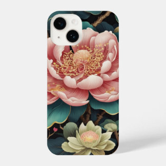 Elegant Peony Blossom Botanical Art iPhone 14 Case