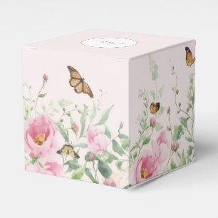 Elegant Peony Blush Floral Mini Candy Bar Favour Box
