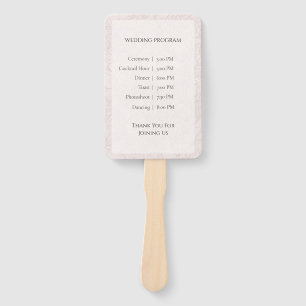 Elegant Peony Blush Floral Wedding Program Fan