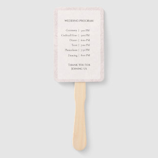 Elegant Peony Blush Floral Wedding Program Fan