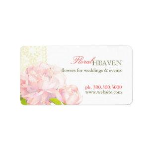 Elegant Peony Business Marketing Label