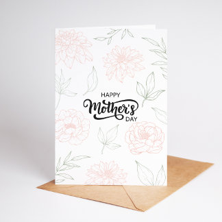 Elegant Peony Floral Mother’s Day Card