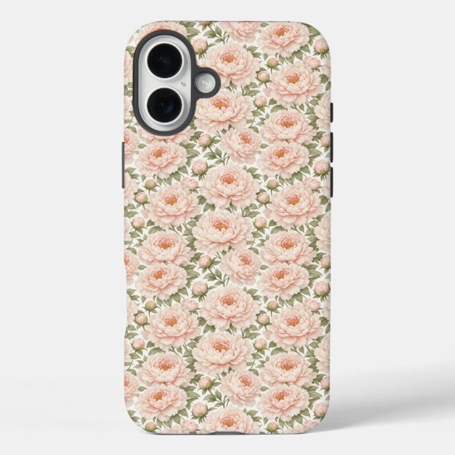 Elegant Peony Floral Pattern Case-Mate iPhone Case (Back)