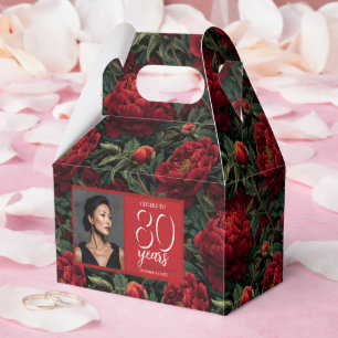 Elegant Peony Flower Accent Birthday Favour Box
