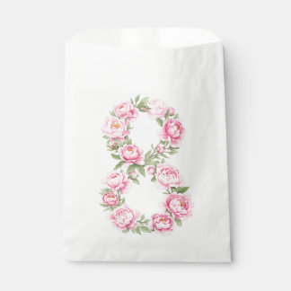 Elegant Peony Flower Illustration for March 8 Favour Bags