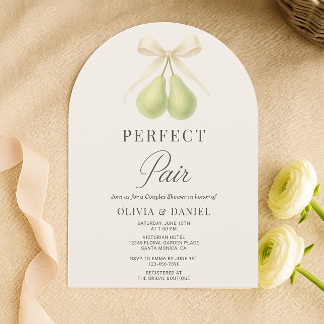 Elegant Perfect Pair Couples Shower Invitation (Creator Uploaded)