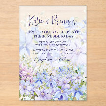 Elegant Periwinkle Clematis Wedding