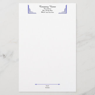 Elegant Periwinkle Corner Professional Stationery