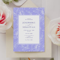 Elegant Periwinkle Floral Handmade Modern Wedding