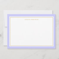 Elegant Periwinkle Gold Border Personalised