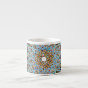 Elegant Persian Blue Arabesque Oriental Decoration Espresso Cup