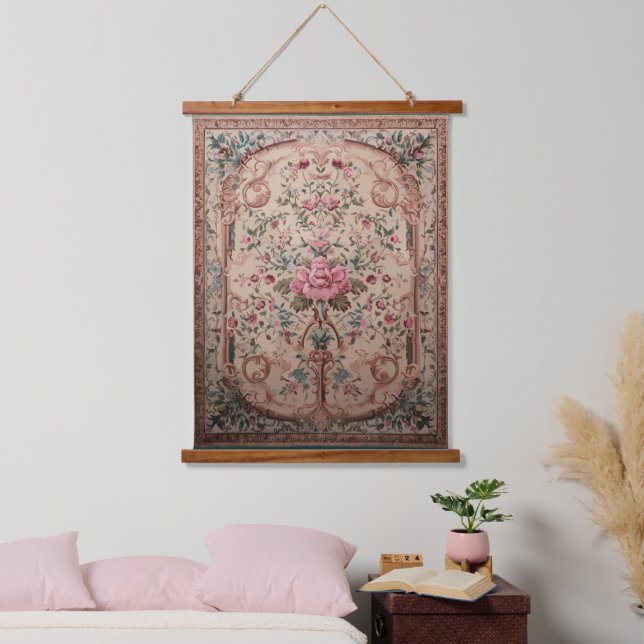 Elegant Persian Floral Rug Graphic Design Hanging Tapestry (Bedroom)