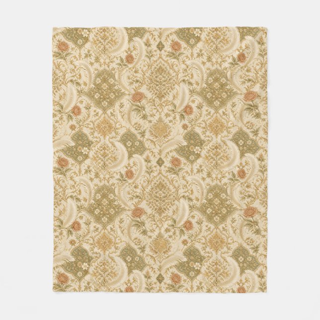 Elegant Persian Pattern Polar Blanket - Home Decor (Front)