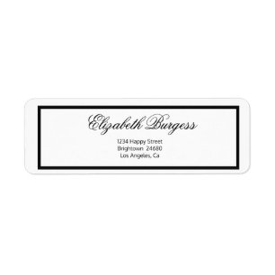Elegant Personal Monogram Black and White