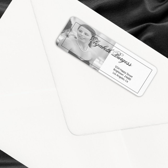 Elegant Personal Photograph Black White Address (Creator Uploaded)