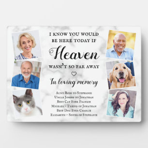 Elegant Personalise Photo Heaven Wedding Memorial Plaque