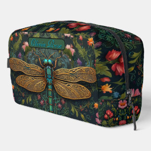 Elegant Personalise Vintage dragonfly boho chic Dopp Kit