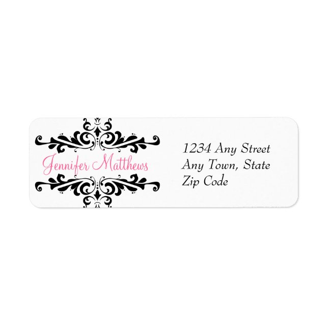 Elegant Personalised Address Labels (Front)