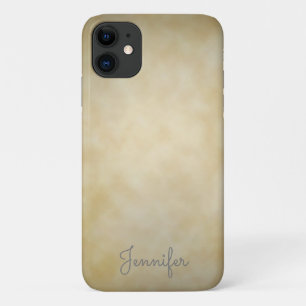 Elegant Personalised Aged Parchment Case-Mate iPhone Case