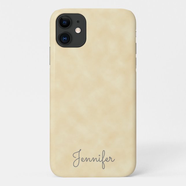 Elegant Personalised Antique Parchment Case-Mate iPhone Case (Back)