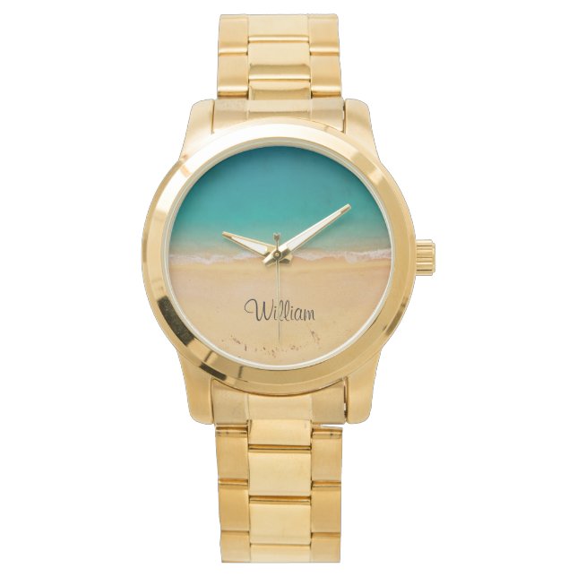 Elegant personalised beach sea watch (Front)