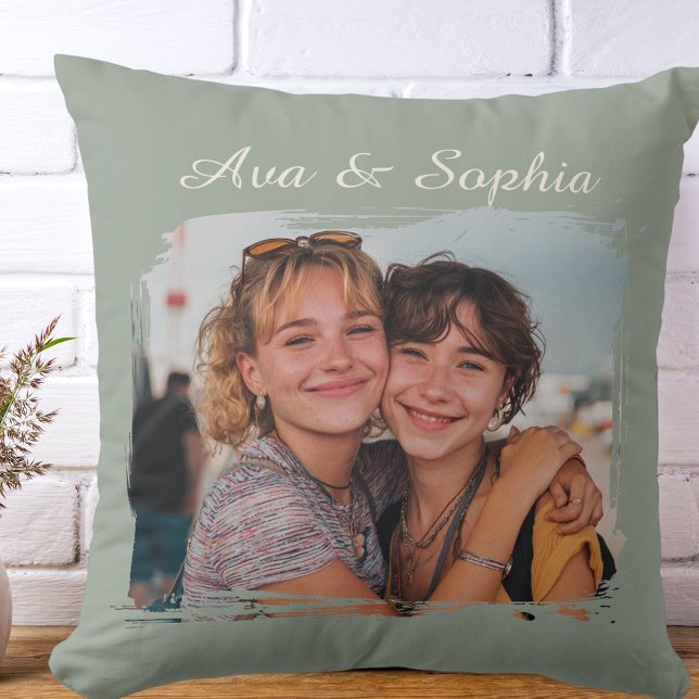 Elegant Personalised Best Friends | Family Photo Cushion (Creator Uploaded)