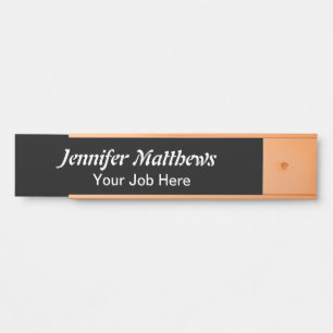 Elegant Personalised black and white  Door Sign
