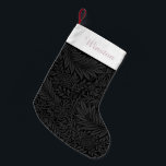 Elegant Personalised Black Floral Blush Pink  Small Christmas Stocking<br><div class="desc">This elegant,  personalised black floral blush pink script Small Christmas Stocking will add a festive touch to your holiday mantle.</div>
