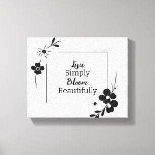 Elegant Personalised Black Floral Wall Art – Custo