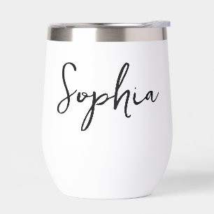 Elegant Personalised Bridal Party Wine Tumblers