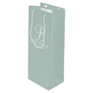Elegant Personalised Bridesmaid Wine Gift Bag