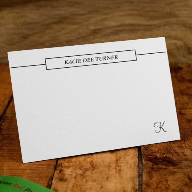 Elegant Personalised Business Flat Note Card (Creator Uploaded)