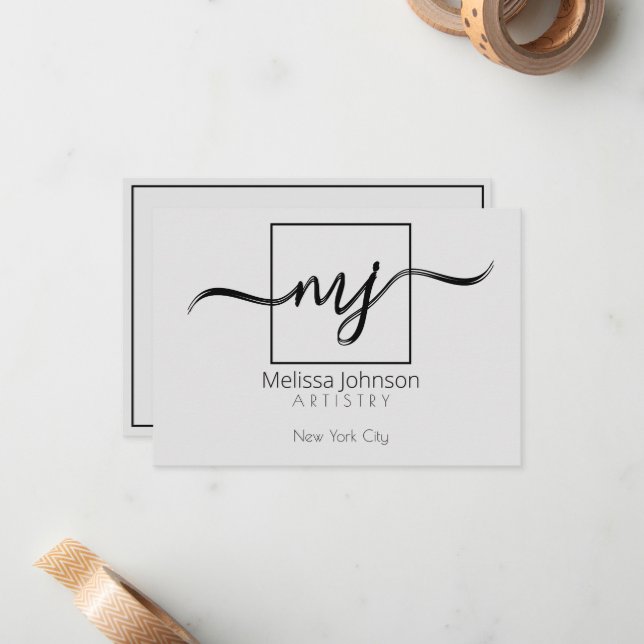 Elegant personalised   card (Front/Back In Situ)