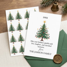 Elegant Personalised Christmas Card 